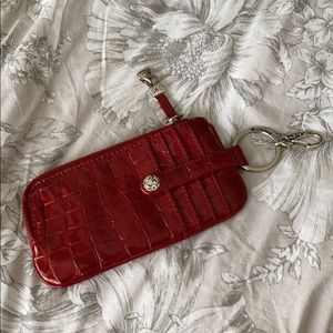 Brighton Twister card case keychain RED